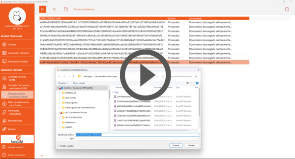 descarga masiva documentos electrónicos